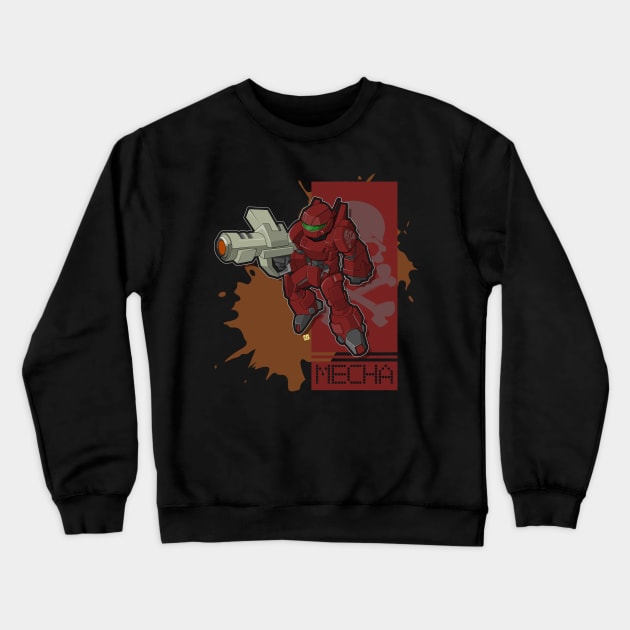 RED MECHA Crewneck Sweatshirt by vhzc